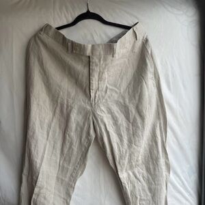 Men’s Lauren Ralph Lauren Linen Pants Pockets Flat Front 38X30
